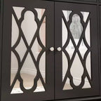 Credenza a specchio da 55", 3 cassetti, 4 ante e 6 ripiani
