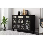 Credenza a specchio da 55", 3 cassetti, 4 ante e 6 ripiani