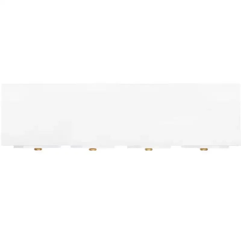 Credenza bianca lucida, 3 ante e 2 ripiani regolabili, 137L x 35,5P x 76A