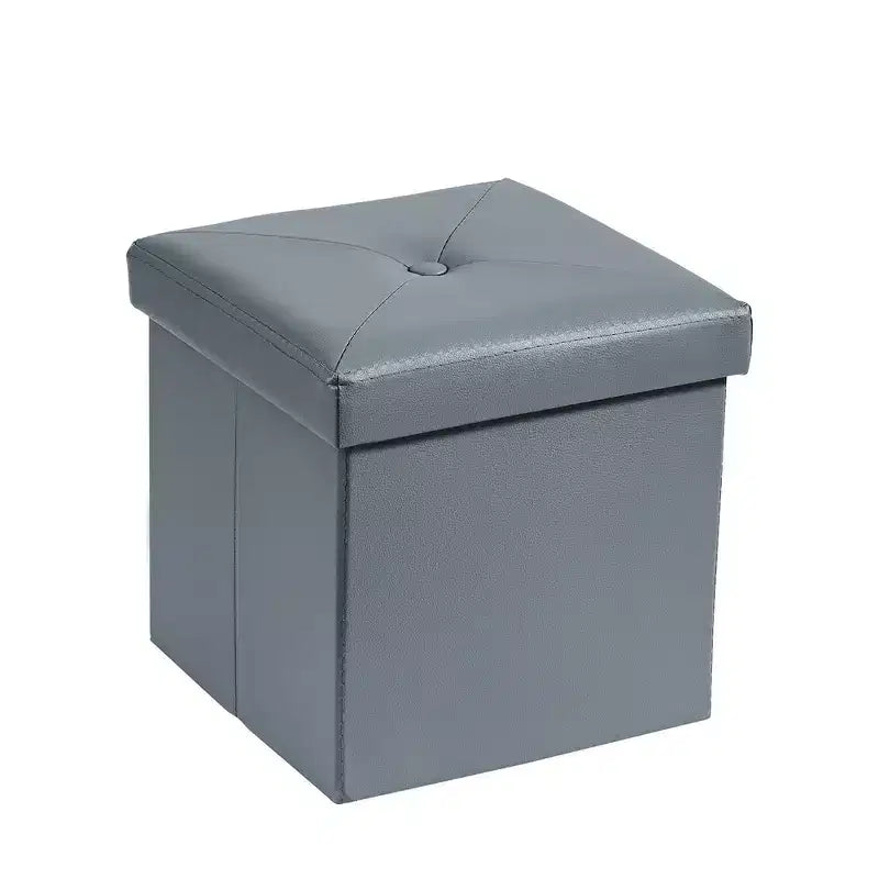 Panca pouf contenitore pieghevole, similpelle, capacità 300 kg, 40 cm L x 38 cm H