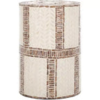 Keary Round Accent Table - ACC1804A - White/Gold - Safavieh