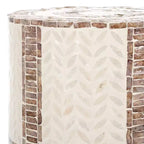 Tavolino d'appoggio rotondo Keary - ACC1804A - Bianco/Oro - Safavieh