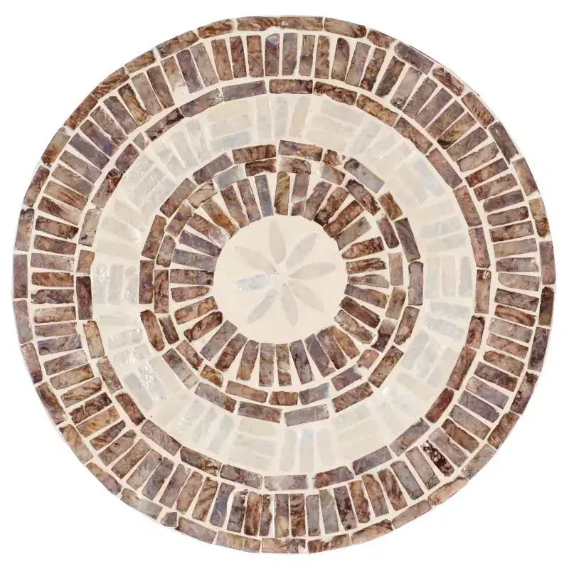Tavolino d'appoggio rotondo Keary - ACC1804A - Bianco/Oro - Safavieh