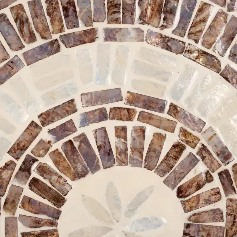Tavolino d'appoggio rotondo Keary - ACC1804A - Bianco/Oro - Safavieh