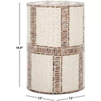 Tavolino d'appoggio rotondo Keary - ACC1804A - Bianco/Oro - Safavieh