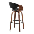 Sgabelli da bar girevoli da 30" con braccioli, ecopelle e struttura in legno, set da 2, 113 kg