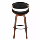 Sgabelli da bar girevoli da 30" con braccioli, ecopelle e struttura in legno, set da 2, 113 kg