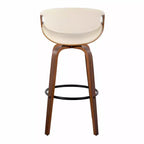 Sgabelli da bar girevoli da 30" con braccioli, ecopelle e struttura in legno, set da 2, 113 kg