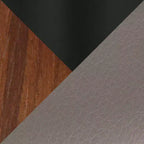 Sgabelli da bar girevoli da 30" con braccioli, ecopelle e struttura in legno, set da 2, 113 kg