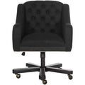 Salazar Desk Chair - Black/Taupe - Safavieh